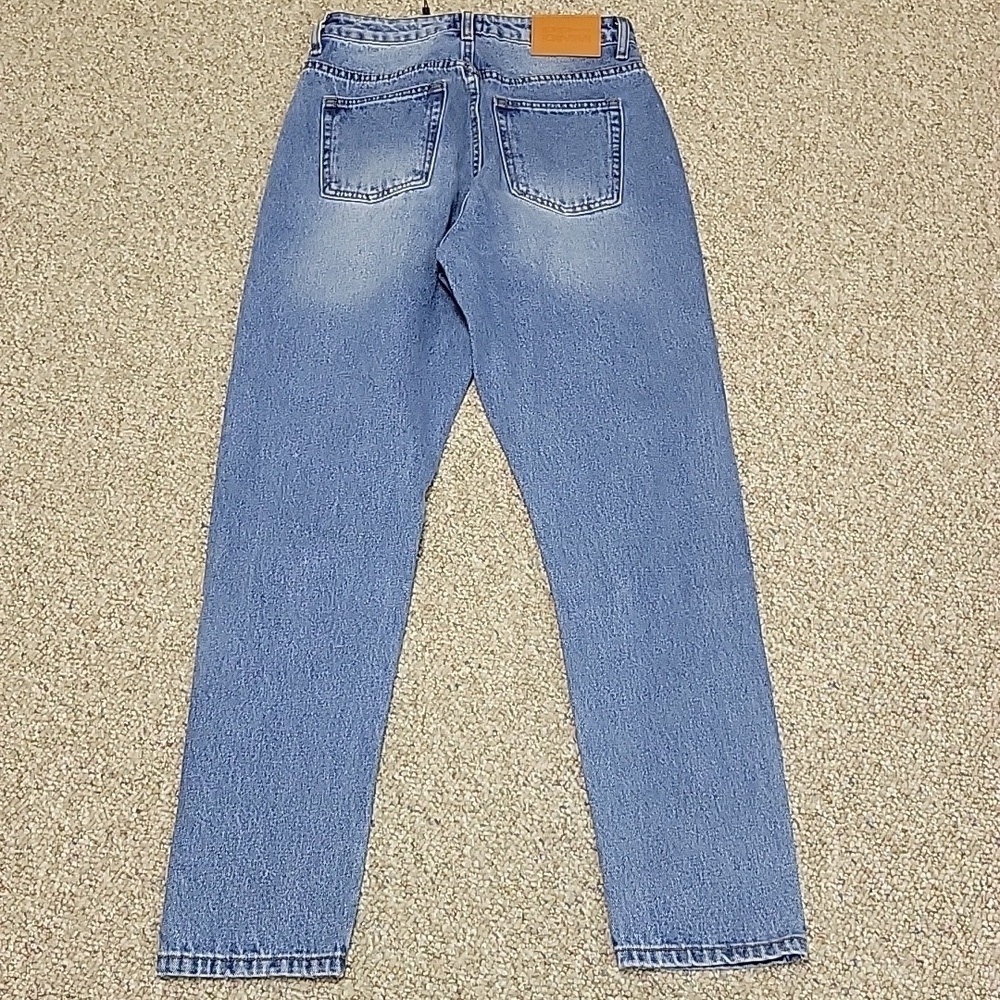 Princess Polly Classic Blue Distressed Women's Jeans sz 4. New school high waist - Picture 2 of 5